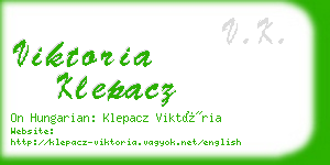 viktoria klepacz business card